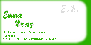 emma mraz business card