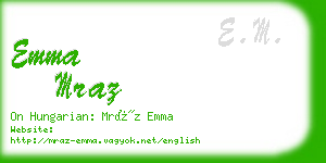 emma mraz business card